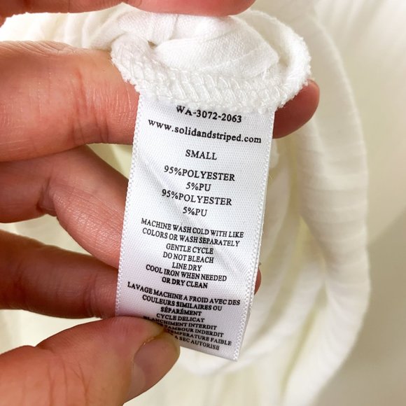 SOLID & STRIPED Polo Zip Dress White Small - Picture 6 of 7